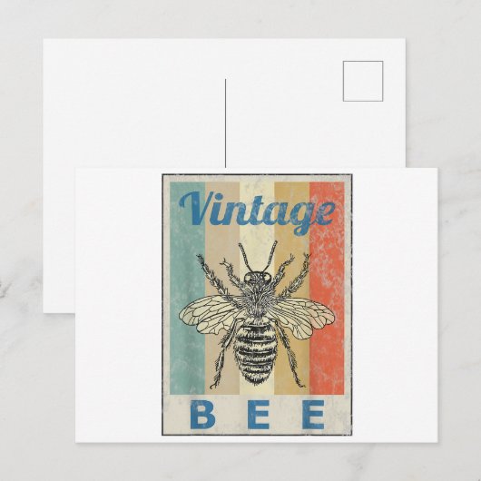  bijenkoningin honingbijenteelt feestdagenkaart (Voorkant / Achterkant)