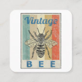 bijenkoningin honingbijenteelt vierkante visitekaartje (Achterkant)