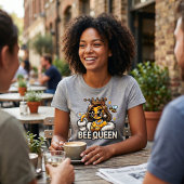 Bijenkoningin Retro Bloem T-shirt
