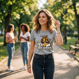 Bijenkoningin Retro Bloem T-shirt