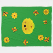 Bijenkooi Fleece Deken (Voorkant (Horizontaal))