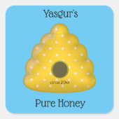 Bijenkool Bijenkooiras Vierkante Sticker (Voorkant)