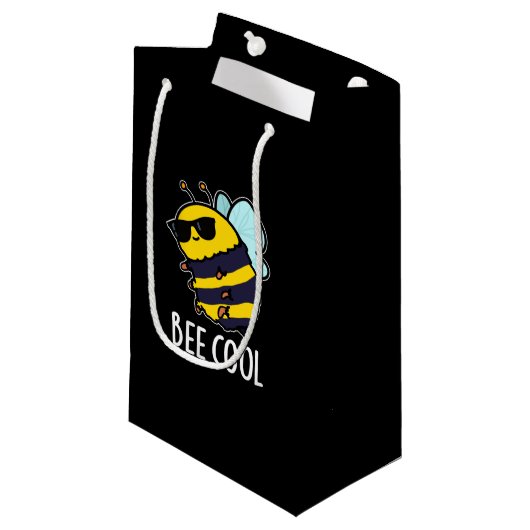 Bijenkool Funny Insect Bee Pun Dark BG Klein Cadeauzakje (Voorkant Gekanteld)