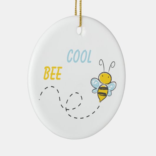 Bijenkool op maat keramisch ornament (Rechts)