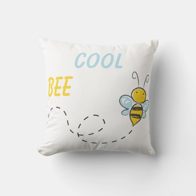 Bijenkool op maat kussen (Voorkant)