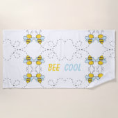 Bijenkool op maat strandlaken (Voorkant)