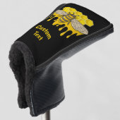 Bijenkop honinggulp Hoesje Golfheadcover (3/4 voorkant)