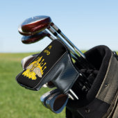 Bijenkop honinggulp Hoesje Golfheadcover (Insitu)