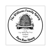  bijenkorf Apiary Adres Honey Jar Rubberstempel (Afrduk)