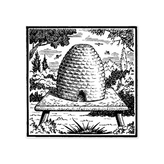 Bijenkorf Art Rubber Stamp Rubberstempel (Afrduk)