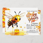 Bijenkorf Baby shower Kaart (Voorkant / Achterkant)