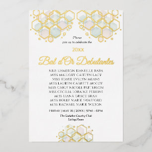 Bijenkorf Bedrijfs Elegantie Goud Geometrisch Folie Feestdagenkaart