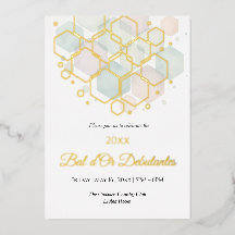 Bijenkorf Bedrijfs Elegantie Gouden Geometrisch 