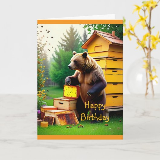 bijenkorf Beer Kaart (Gele Bloem)