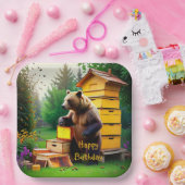 bijenkorf Beer Papieren Bordje (Feest)