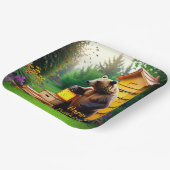 bijenkorf Beer Papieren Bordje (Gebogen)