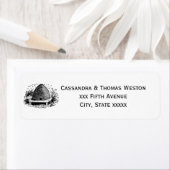 Bijenkorf & Bijen #1 Heraldische  naam Adres Etiket (Insitu)