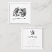 bijenkorf bijenhouder vierkante visitekaartje (Voorkant / Achterkant)