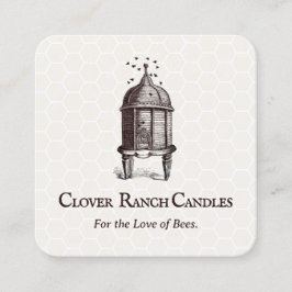 bijenkorf bijenhouderij vierkante visitekaartje