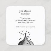  bijenkorf bijenhouderij vierkante visitekaartje (Achterkant)