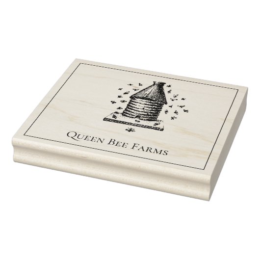 Bijenkorf bijenstal of Boerderij Rubberstempel (Stempel)