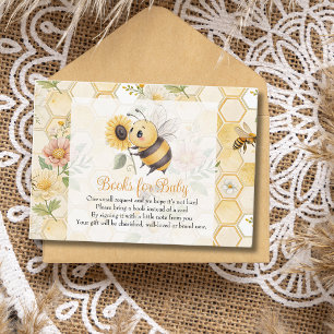 Bijenkorf Bloem Bij Baby Shower Boeken Voor Baby Informatiekaartje