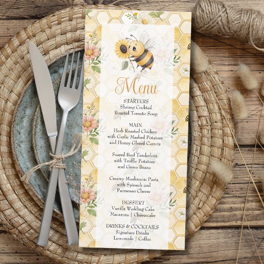 Bijenkorf Bloem Bij Klasse Aangepaste Baby Shower Menu