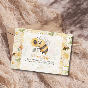 Bijenkorf Bloemen Bij Baby Shower Luier Raffle Informatiekaartje