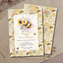 Bijenkorf Bloemen Bij Persoonlijke Baby Borrel Kaart