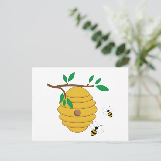 bijenkorf briefkaart (Staand voorkant)