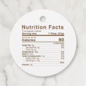 bijenkorf Custom Honey Nutrition Facts Label (Achterkant)