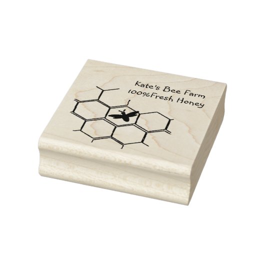 Bijenkorf en Bee Art Stamp Rubberstempel (Stempel)
