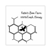 Bijenkorf en Bee Art Stamp Rubberstempel (Afrduk)