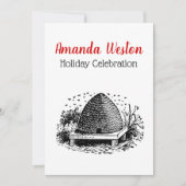 Bijenkorf en Bijen #1 Heraldisch Antiek Kaart (Voorkant)