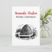 Bijenkorf en Bijen #1 Heraldisch Antiek Kaart (Staand voorkant)