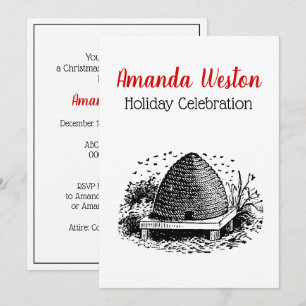 Bijenkorf en Bijen #1 Heraldisch Vintage Kaart