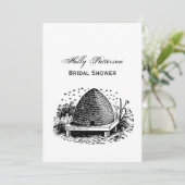 Bijenkorf en Bijen #1 Heraldisch Vintage Kaart (Staand voorkant)