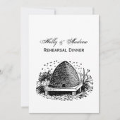 Bijenkorf en Bijen #1 Heraldisch Vintage Kaart (Voorkant)