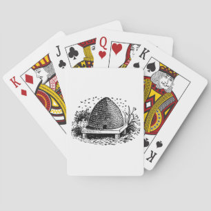 Bijenkorf en Bijen #1 Heraldisch Vintage Pokerkaarten