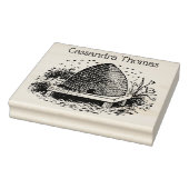 Bijenkorf en bijen #1 Heraldische  naam Rubberstempel (Stempel)