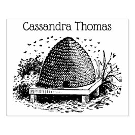 Bijenkorf en bijen #1 Heraldische  naam Rubberstempel