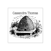 Bijenkorf en bijen #1 Heraldische naam Rubberstempel (Afrduk)