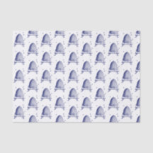 Bijenkorf en Bijen #2 Heraldisch Vintage Blauw