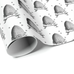 Bijenkorf en Bijen #2 Heraldisch Vintage Cadeaupapier