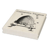 Bijenkorf en bijen #2 Heraldische  naam Rubberstempel (Stempel)