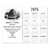 Bijenkorf en bijen & jaarkalender 2026 rubberstempel (Afrduk)