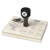 Bijenkorf en bijen & jaarkalender 2026 rubberstempel (Stempel)