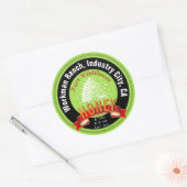 Bijenkorf en Custom Ronde Tekst Honing Jar Sticker (Envelop)