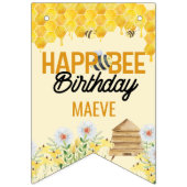 Bijenkorf en honingraat 3e verjaardag vlaggetjes (Eerste vlag)