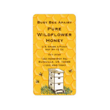 Bijenkorf en honingraat gepersonaliseerde apiaire 